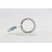 Ring Silver Sterling Zircon Stone 925 White Women Jewelry Handmade Gift B499